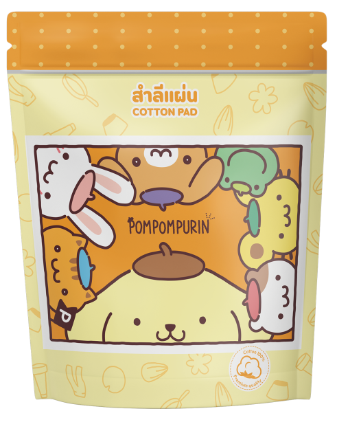 สำลีแผ่น 70 แผ่น POMPOMPURIN